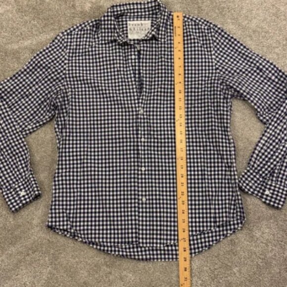 Frank & Eileen Men’s Finbar Blue White Gingham Check Button Down Size Large - Picture 5 of 8